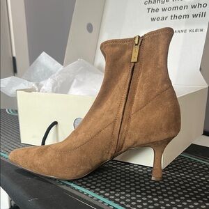 Anne Klein Women's Brown Suede Ankle Boots